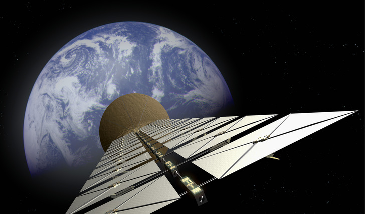 In der Raumfahrt sind große Solarfelder mittlerweile Standard. Auf der Erde auch. - © Foto: European SPS Tower Concept
