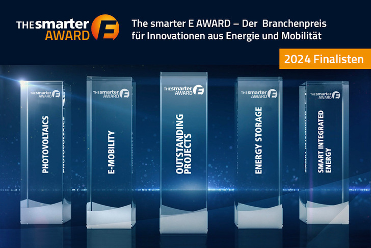 Die begehrten Awards der Smarter E Europe werden in fünf Kategorien vergeben. - © Solar Promotion
