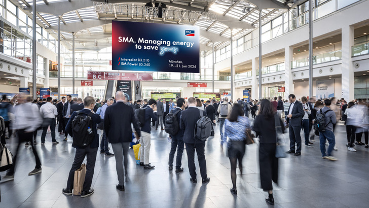 SMA auf der Intersolar 2023 in München. - © SMA/Heiko Meyer
