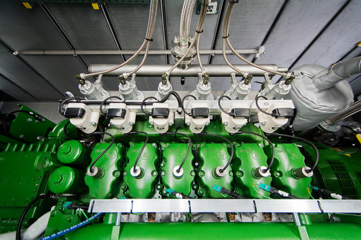 Das innovative Wasserstoff-BHKW nutzt die KWK-Technik. - © 2G Energy