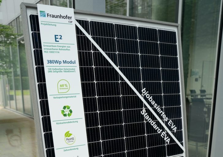 Der ökologische Fußabdruck des neuen Biomoduls ist im Vergleich zu konventionellen Modulen sehr gut. - © Fraunhofer CSP