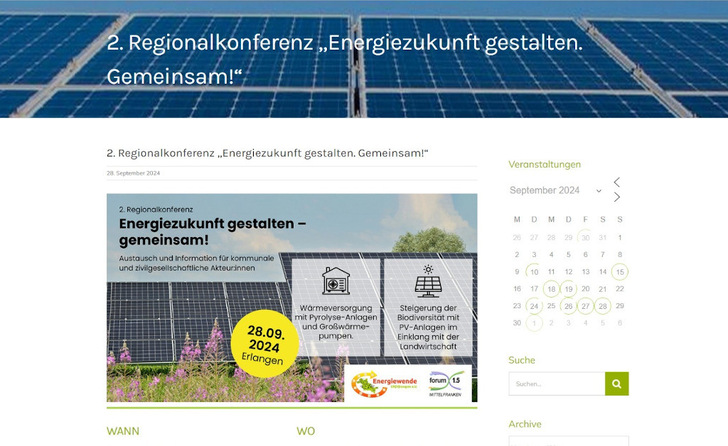 Programm und Anmeldung sind auf der Website der Veranstalter zu finden. - © Energiewende Erlangen