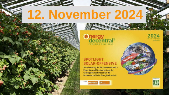© Baywa r.e./DLG Service Heute beginnt das PV-Spotlight zur Energy Decentral in Hannover.