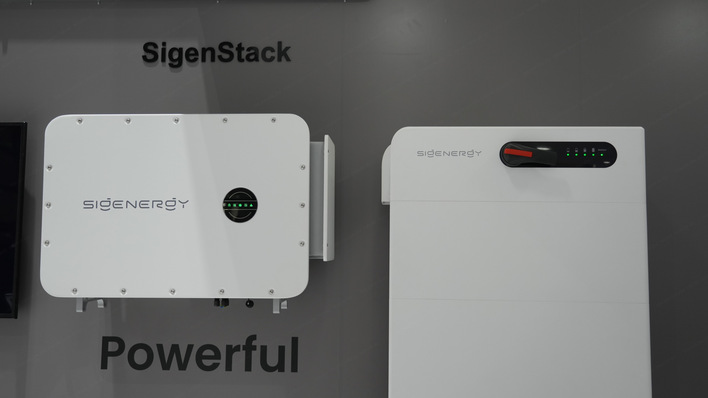© Sigenergy Der neue Gewerbespeicher Sigenstack wird in Düsseldorf präsentiert.