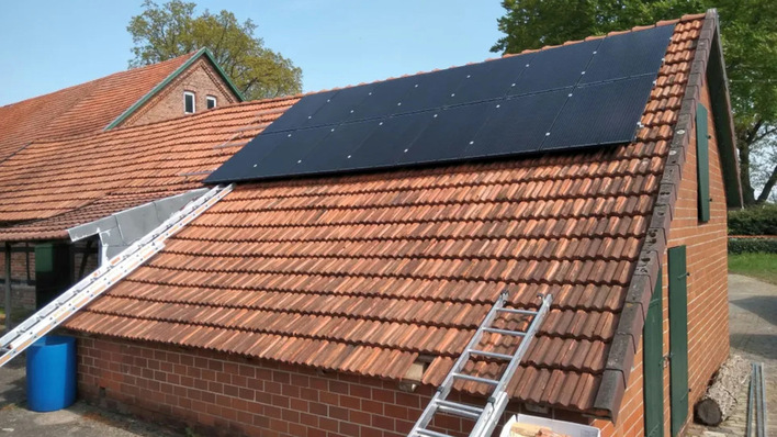 © My PV Mit dieser Solaranlage fing es an. Später kamen noch weitere Module hinzu. Der Überschuss fließt in die Wärme.