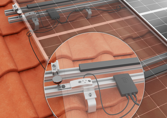 © K2 Systems Der Buddy misst permanent das Gewicht auf dem Dach und schlägt Alarm, wenn es zu hoch wird.