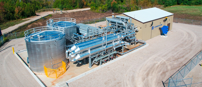 © Foto: Hydrostor Hydrostor speichert Sonnenstrom in Druckluft. Das Bild zeigt eine Demonstrationsanlage in Kanada.