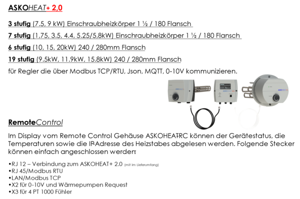© Askoma Askoma bietet eine breite Palette von Einschraubheizpatronen für Installateure und ihre Kunden.